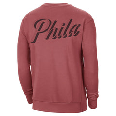 NBA - Philadelphia 76ers Jordan Brand Courtside Statement Edition Heavyweight Pullover Sweatshirt - Red