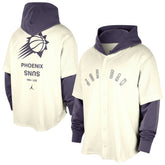 NBA - Phoenix Suns Jordan Brand Courtside Statement Edition MVP Jersey Pullover Hoodie - Cream/Purple
