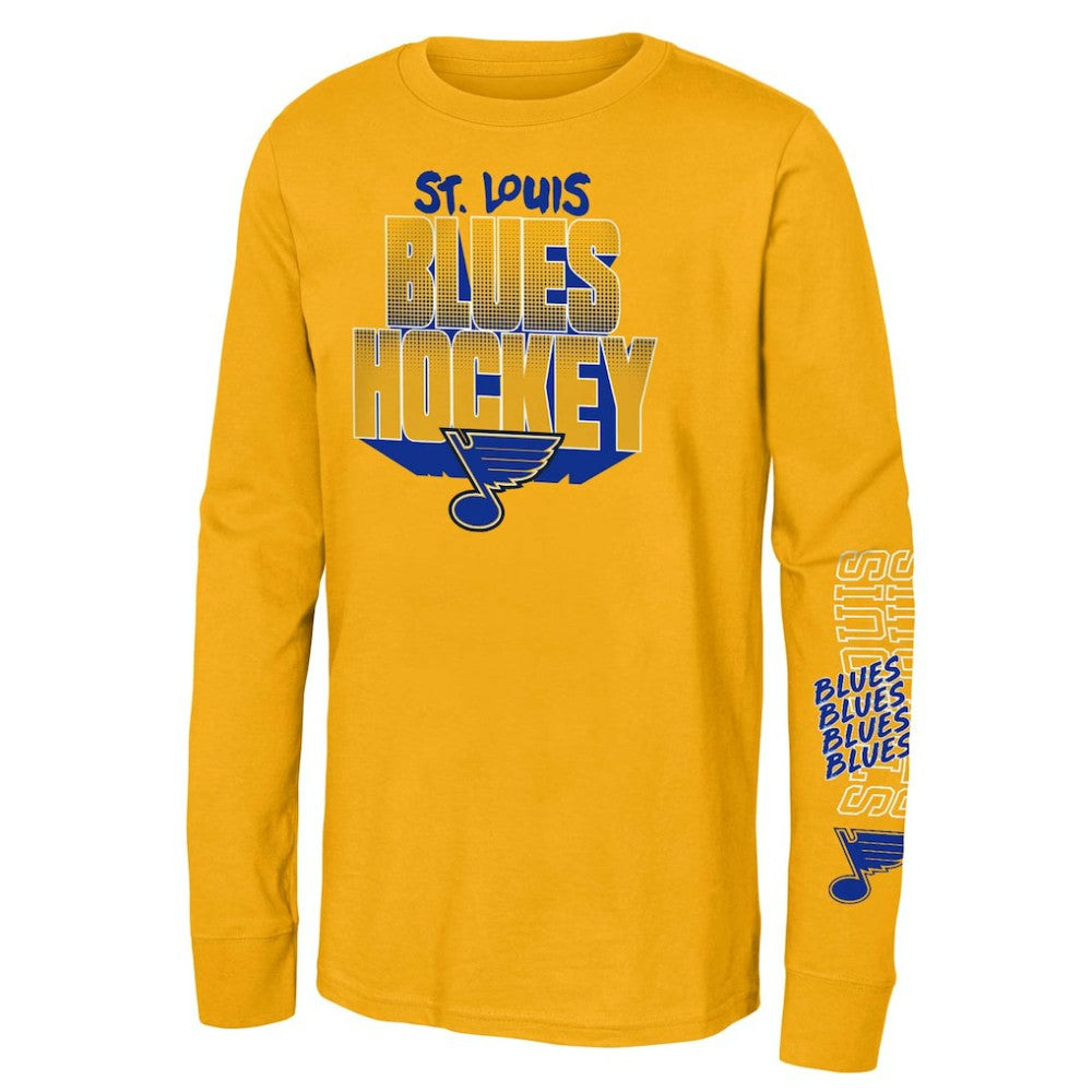 St. Louis Blues - Youth Standout Long Sleeve T-Shirt Gold