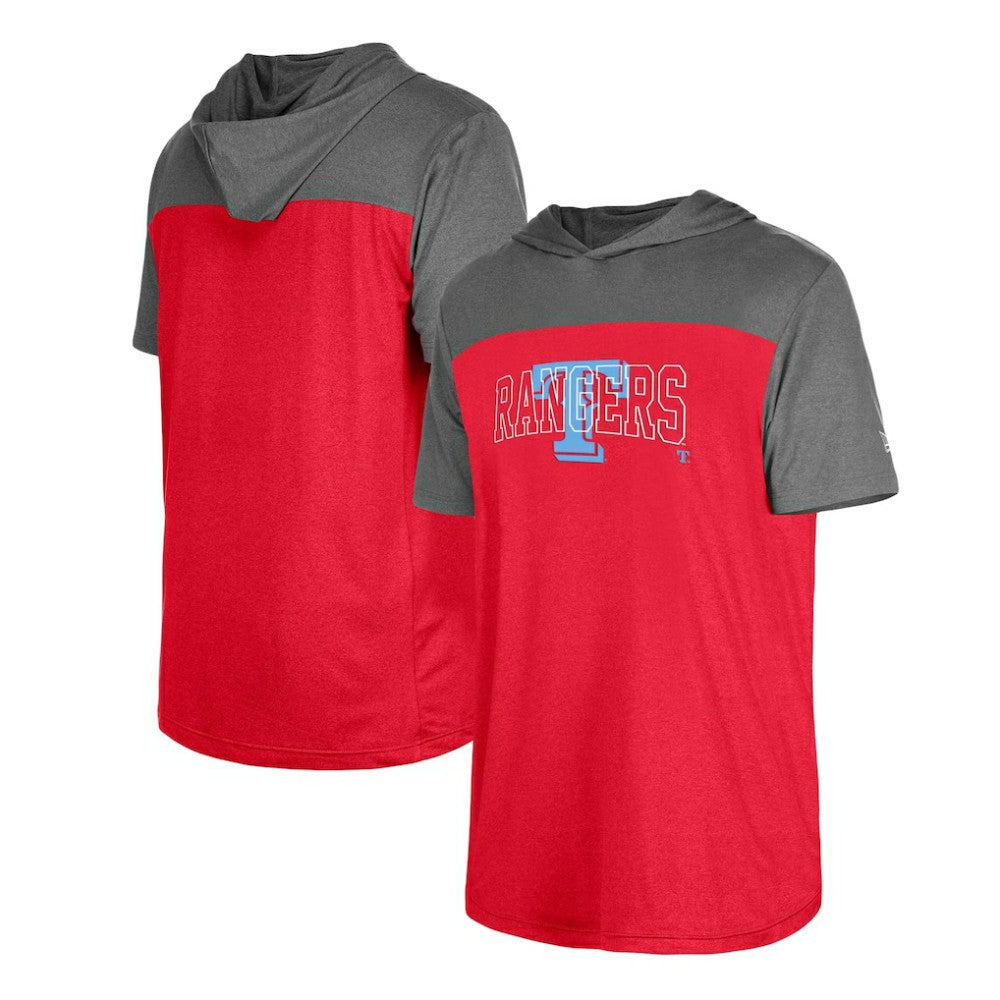 Texas Rangers New Era Active Brushed Hoodie T-Shirt Clearance