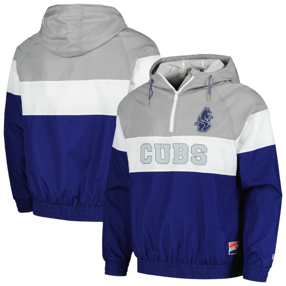 Chicago Cubs New Era Ripstop Raglan Quarter-Zip Hoodie Windbreaker Jacket Online