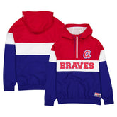 Atlanta Braves New Era Ripstop Raglan Quarter-Zip Hoodie Windbreaker Jacket discount