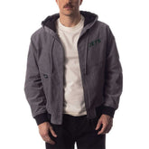 New York Jets The Wild Collective Corduroy Bomber Full-Zip Jacket Gray - NFL
