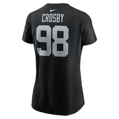 Maxx Crosby Las Vegas Raiders Women's Player Name & Number T-Shirt Black - Nike