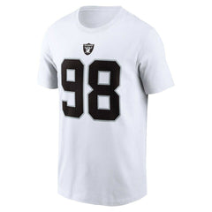 Maxx Crosby Las Vegas Raiders Player Name & Number T-Shirt White - Nike