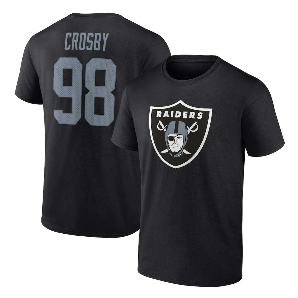 Maxx Crosby Las Vegas Raiders Player Icon Name & Number T-Shirt Black - Fanatics