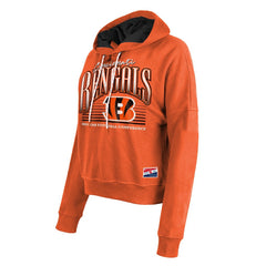 Cincinnati Bengals New Era Women's Boxy Pullover Hoodie Orange - NFL