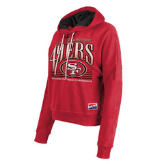 San Francisco 49ers New Era Women's Boxy Pullover Hoodie Scarlet - NFL