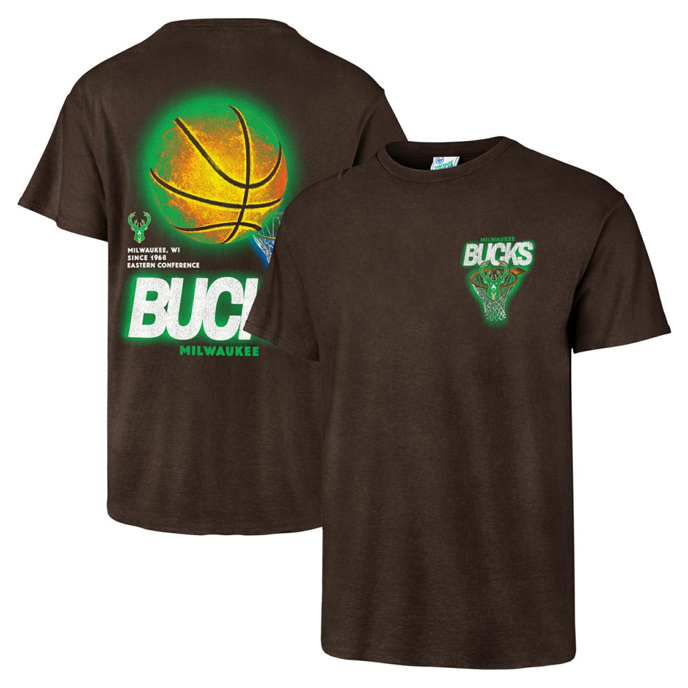 47 brand - Milwaukee Bucks '47 Vintage Tubular Dagger Tradition Premium T-Shirt - Brown