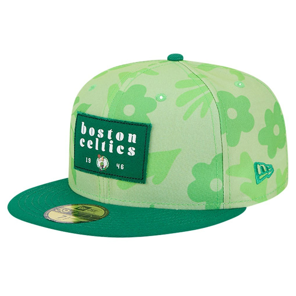 New Era - Boston Celtics Palm Fronds 2-Tone 59FIFTY Fitted Hat - Kelly Green