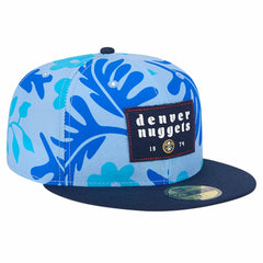 New Era - Denver Nuggets Palm Fronds 2-Tone 59FIFTY Fitted Hat - Blue