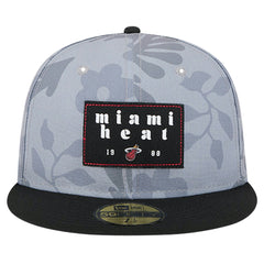 New Era - Miami Heat Palm Fronds 2-Tone 59FIFTY Fitted Hat - Gray