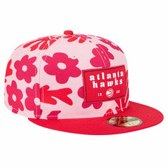 New Era - Atlanta Hawks Palm Fronds 2-Tone 59FIFTY Fitted Hat - Red