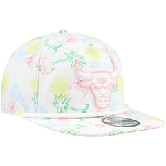 New Era - Chicago Bulls Palm Trees and Waves Golfer Adjustable Hat - White