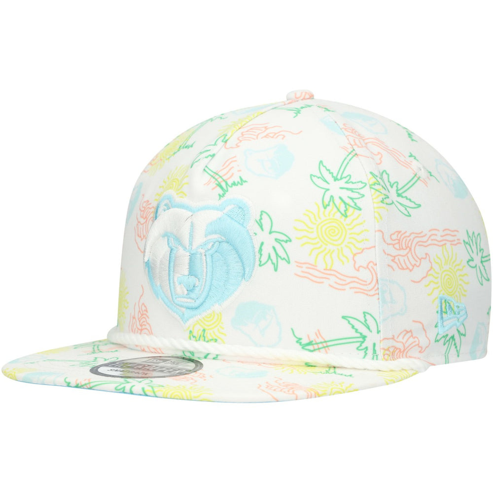 New Era - Memphis Grizzlies Palm Trees and Waves Golfer Adjustable Hat - White