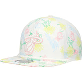 New Era - Miami Heat Palm Trees and Waves Golfer Adjustable Hat - White