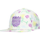 New Era - Sacramento Kings Palm Trees and Waves Golfer Adjustable Hat - White