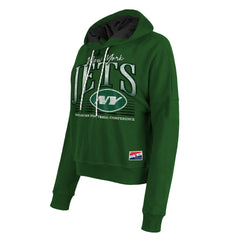 New York Jets New Era Women's Boxy Pullover Hoodie Heather Green - NFL