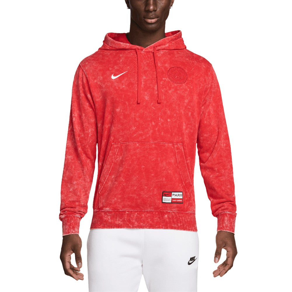 Nike Paris Saint-Germain Club Washed Pullover Hoodie - Red
