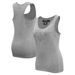 Las Vegas Raiders Pro Standard Women's Triple Tonal Racerback Tank Top Gray - NFL