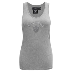 Las Vegas Raiders Pro Standard Women's Triple Tonal Racerback Tank Top Gray - NFL