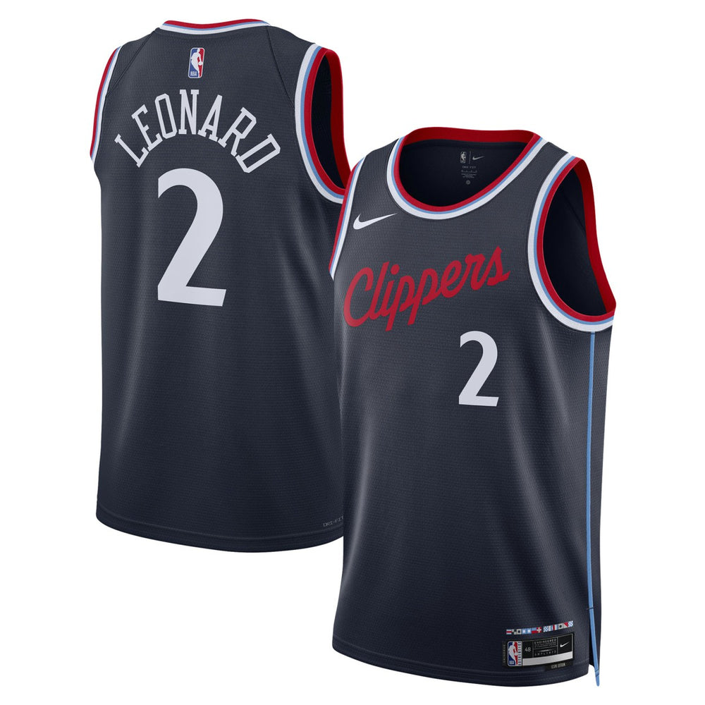 Nike - Kawhi Leonard LA Clippers Unisex 2024/25 Swingman Jersey - Navy - Icon Edition