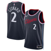 Nike - Kawhi Leonard LA Clippers Unisex 2024/25 Swingman Jersey - Navy - Icon Edition
