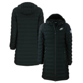 Philadelphia Eagles Cutter & Buck Women's Mission Ridge Repreve Eco Insulated Long Full-Zip Puffer Jacket Black - NFL