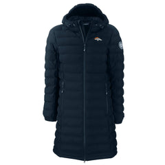 Denver Broncos Cutter & Buck Women's Mission Ridge Repreve Eco Insulated Long Full-Zip Puffer Jacket Navy - NFL