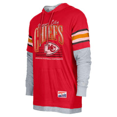 Kansas City Chiefs New Era Twofer Long Sleeve Hooded T-Shirt Red - NFL