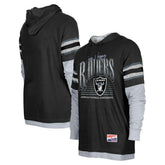 Las Vegas Raiders New Era Twofer Long Sleeve Hooded T-Shirt Black - NFL