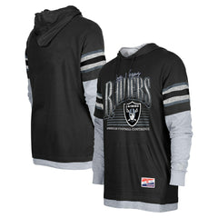 Las Vegas Raiders New Era Twofer Long Sleeve Hooded T-Shirt Black - NFL