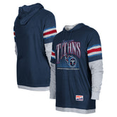 Tennessee Titans New Era Twofer Long Sleeve Hooded T-Shirt Navy - NFL
