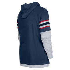 Houston Texans New Era Twofer Long Sleeve Hooded T-Shirt Navy - NFL
