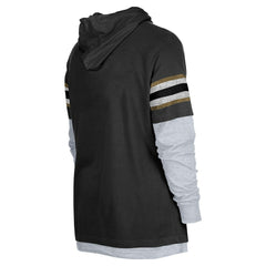 New Orleans Saints New Era Twofer Long Sleeve Hooded T-Shirt Black - NFL