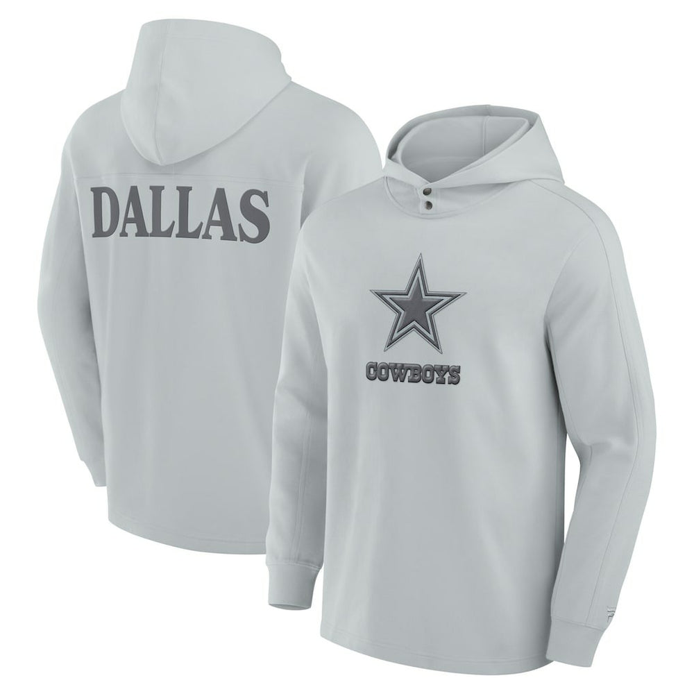 Dallas Cowboys Elements Blaze Tri-Blend Long Sleeve Hoodie T-Shirt Gray - Fanatics