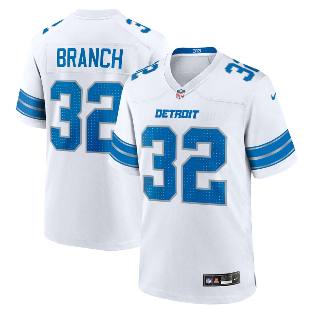 Brian Branch Detroit Lions White Game Jersey White - Nike