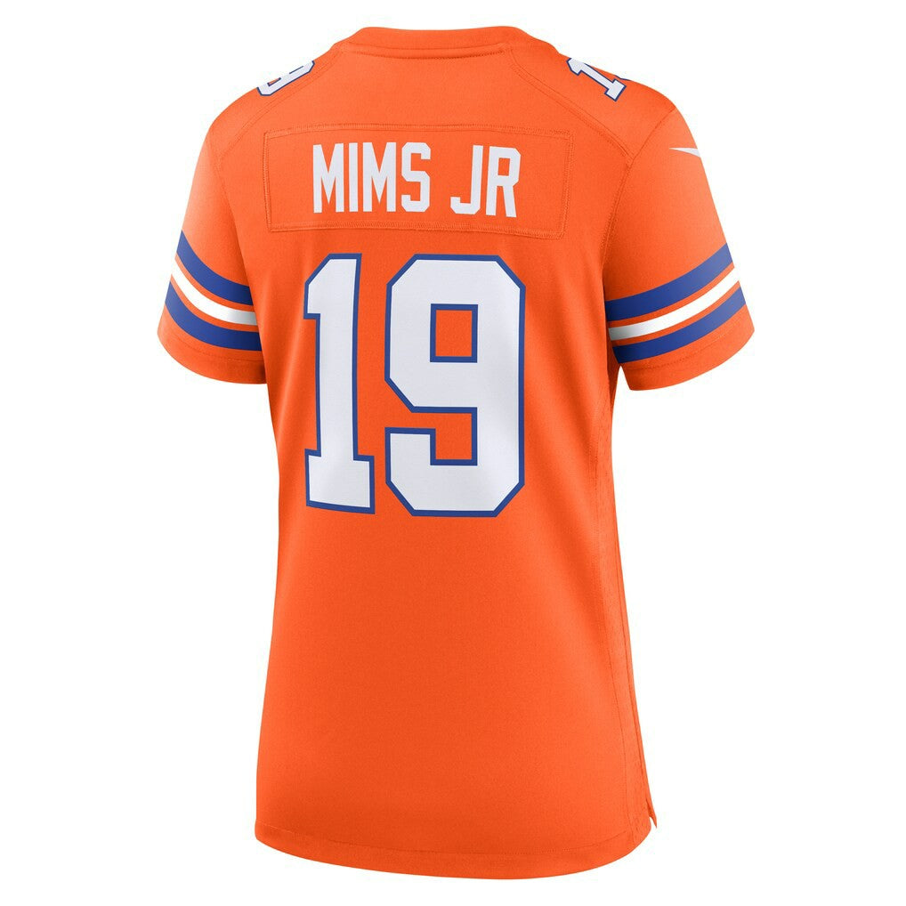 Marvin Mims Jr Denver Broncos Women's Mile High Collection 1977 Throwback Player Game Jersey - Orange | NFL Jerseys