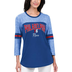 NBA - Philadelphia 76ers G-III 4Her by Carl Banks Women's Play the Game 3/4-Sleeve T-Shirt - Royal