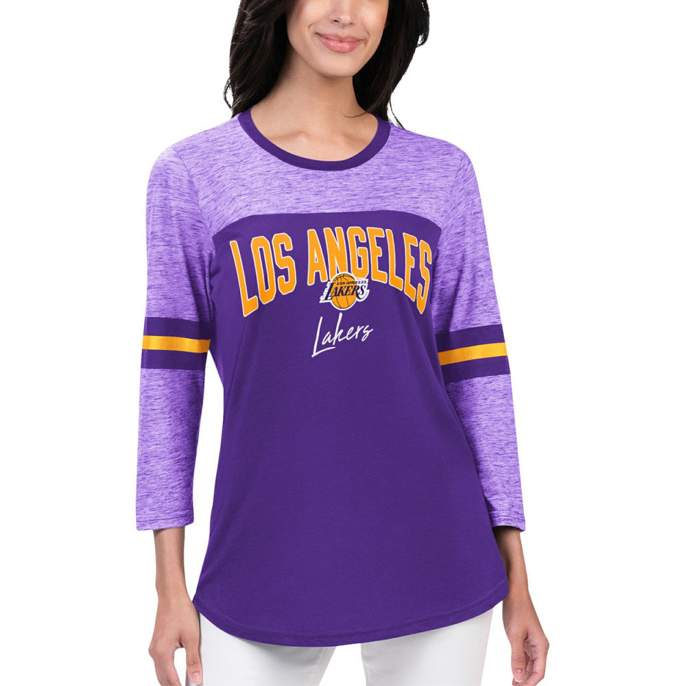 NBA - Los Angeles Lakers G-III 4Her by Carl Banks Women's Play the Game 3/4-Sleeve T-Shirt - Purple