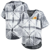 NBA - Phoenix Suns G-III 4Her by Carl Banks Women's Tournament Raglan Oversized Tie-Dye V-Neck T-Shirt - Black