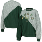 NBA - Milwaukee Bucks G-III 4Her by Carl Banks Women's Benches Split Pullover Sweatshirt - Hunter Green