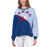 NBA - Philadelphia 76ers G-III 4Her by Carl Banks Women's Benches Split Pullover Sweatshirt - Royal