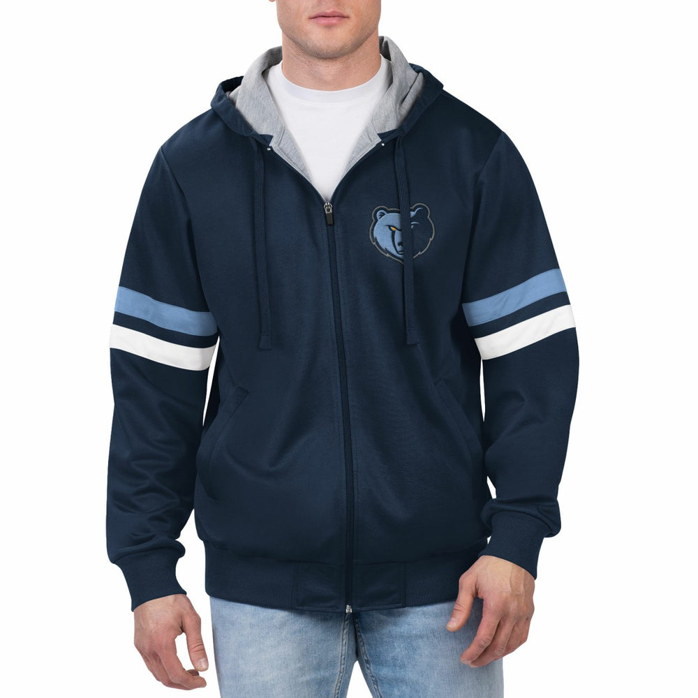NBA - Memphis Grizzlies G-III Sports by Carl Banks Contender Full-Zip Hoodie Jacket - Navy