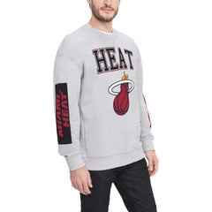 NBA - Miami Heat Tommy Jeans Hayes Crew Neck Pullover Sweatshirt - Heather Gray