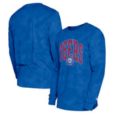 New Era - Philadelphia 76ers Unisex Oversized Essentials Enzyme Wash Long Sleeve T-Shirt - Royal