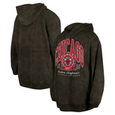 New Era - Chicago Bulls Unisex Oversized Essentials Pigment Wash Fleece Pullover Hoodie - Charcoal