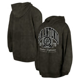 New Era - San Antonio Spurs Unisex Oversized Essentials Pigment Wash Fleece Pullover Hoodie - Charcoal