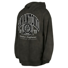 New Era - San Antonio Spurs Unisex Oversized Essentials Pigment Wash Fleece Pullover Hoodie - Charcoal