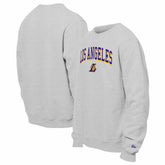 New Era - Los Angeles Lakers Chenille Cross Over Pullover Sweatshirt - Gray